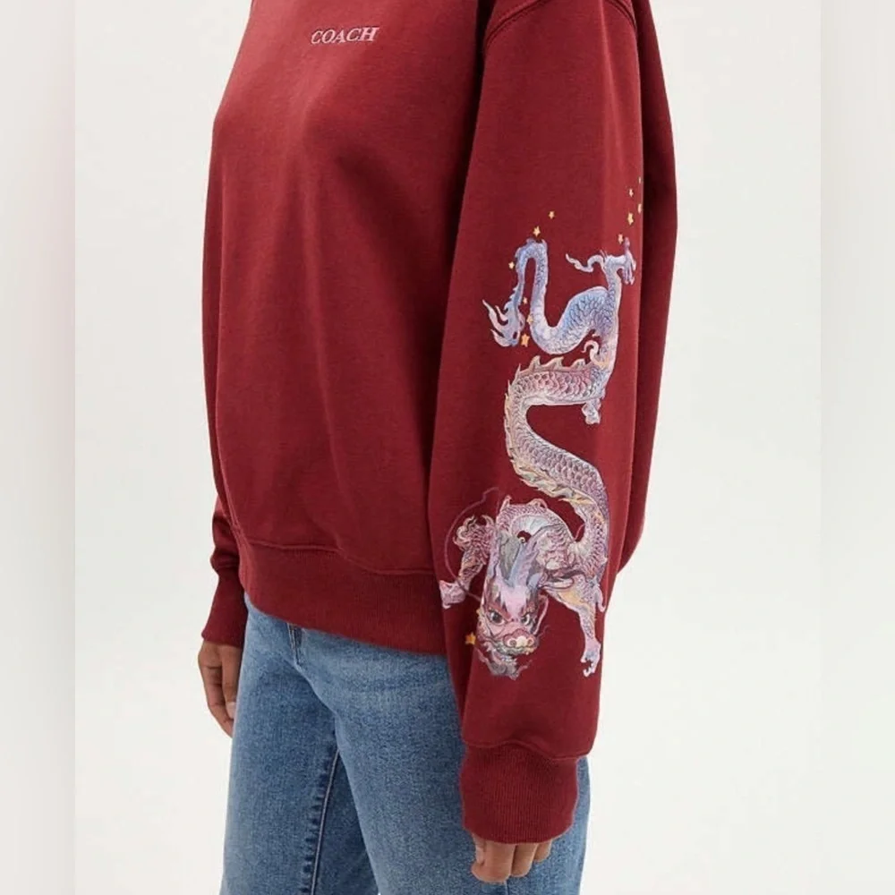 NWT Coach Outlet New Year Crewneck With Dragon - Picture 5 of 8